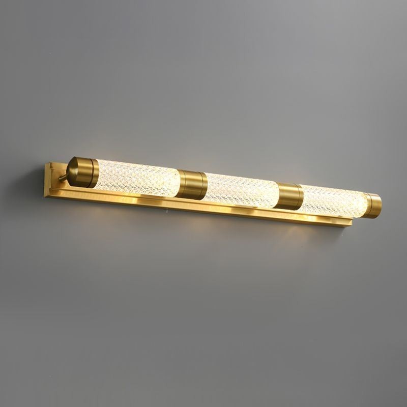 Wall Lamp Brass Acrylic Cylinder Mirror Front Light