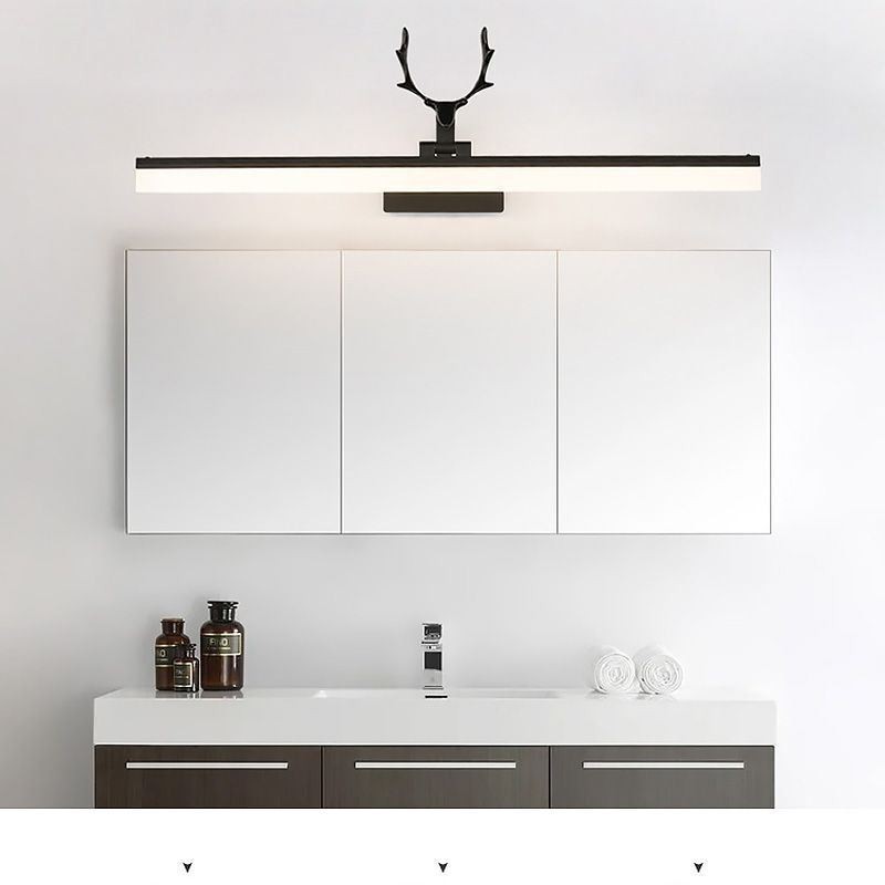 Antler Mirror Front Light Acrylic Wall Lamp Washroom Makeup Light Fixture
