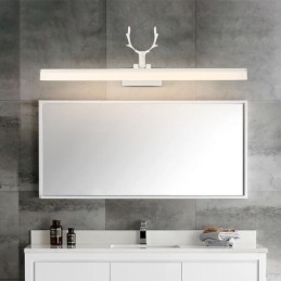 Antler Mirror Front Light Acrylic Wall Lamp Washroom Makeup Light Fixture