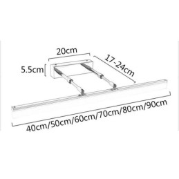 Mirror Front Light Acrylic Stretchable Sconce Lamp Washroom Corridor