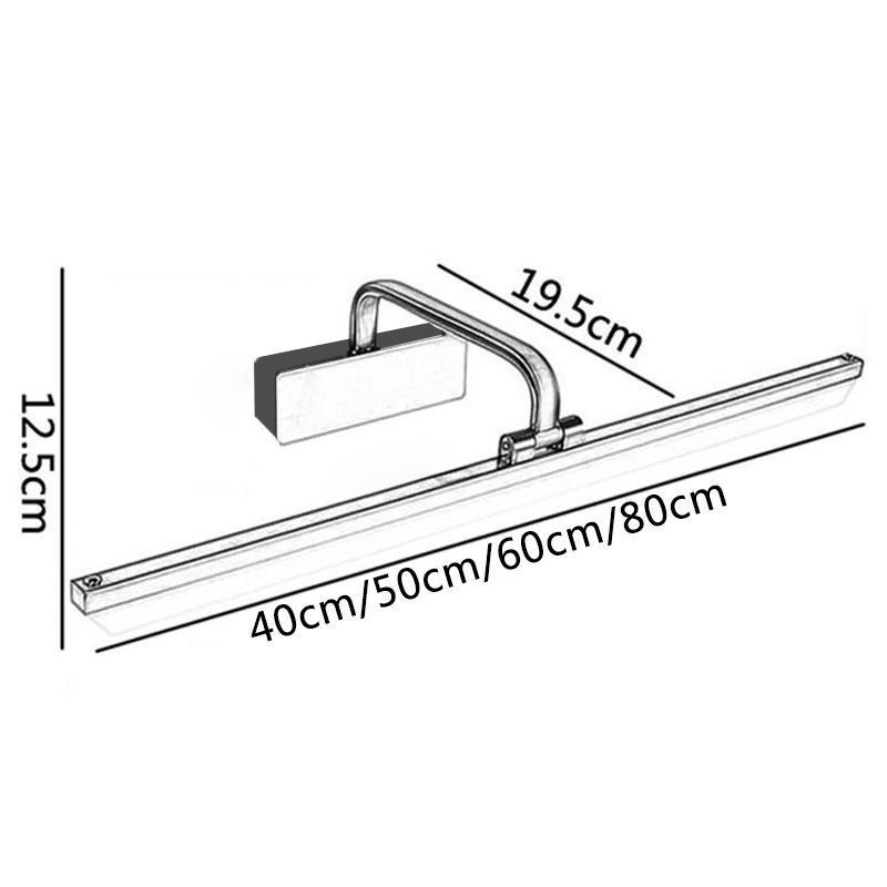 Modern Wall Lamp Mirror Front Light Angle Adjustable Washroom Makeup Light