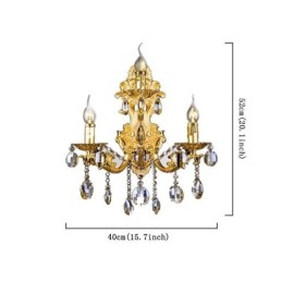 European Fashion Wall Lamp Luxurious Crystal Drop Wall Sconce Lighting