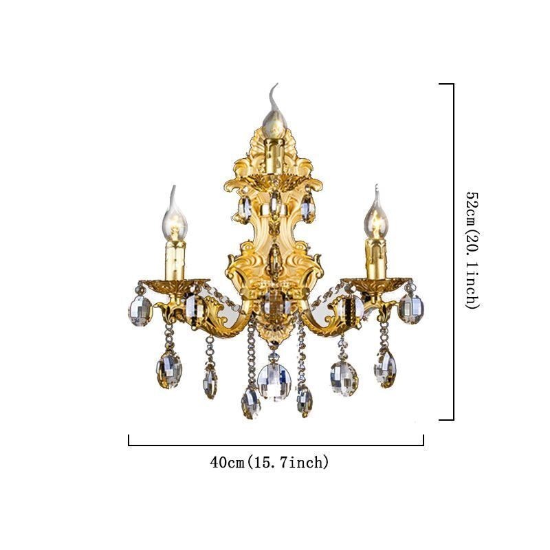 European Fashion Wall Lamp Luxurious Crystal Drop Wall Sconce Lighting