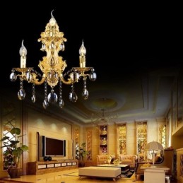 European Fashion Wall Lamp Luxurious Crystal Drop Wall Sconce Lighting