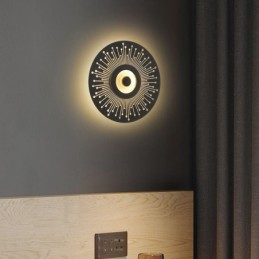 Wall Sconce Nordic Full Copper Hollow Round Wall Light