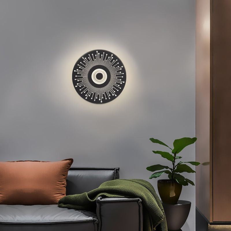 Wall Sconce Nordic Full Copper Hollow Round Wall Light