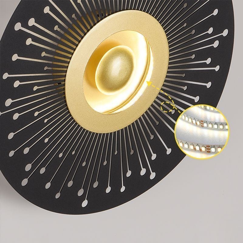 Wall Sconce Nordic Full Copper Hollow Round Wall Light