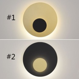 Nordic Wall Light Black Gold Round Full Copper Wall Sconce