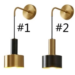 Modern Wall Light Black Gold Contrast Color Wall Sconce