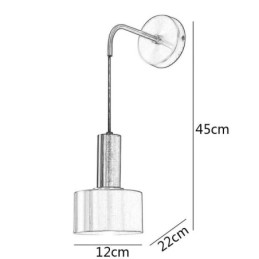 Modern Wall Light Black Gold Contrast Color Wall Sconce