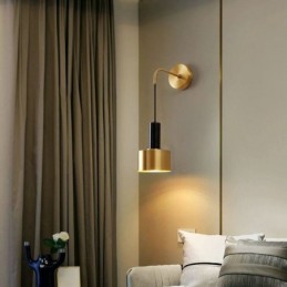 Modern Wall Light Black Gold Contrast Color Wall Sconce