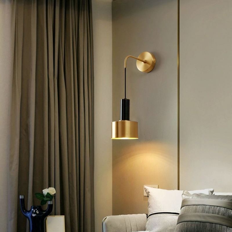 Modern Wall Light Black Gold Contrast Color Wall Sconce