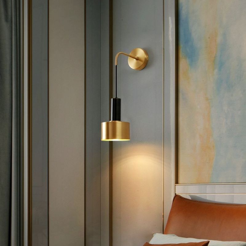 Modern Wall Light Black Gold Contrast Color Wall Sconce