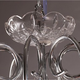 Traditional Classic Crystal Chrome Metal Chandelier