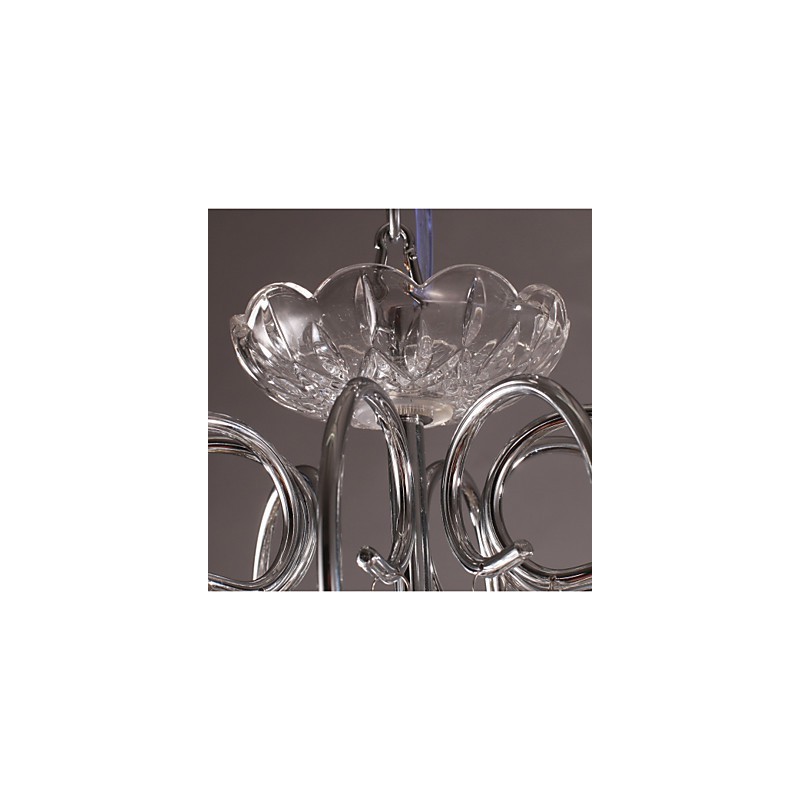 Traditional Classic Crystal Chrome Metal Chandelier