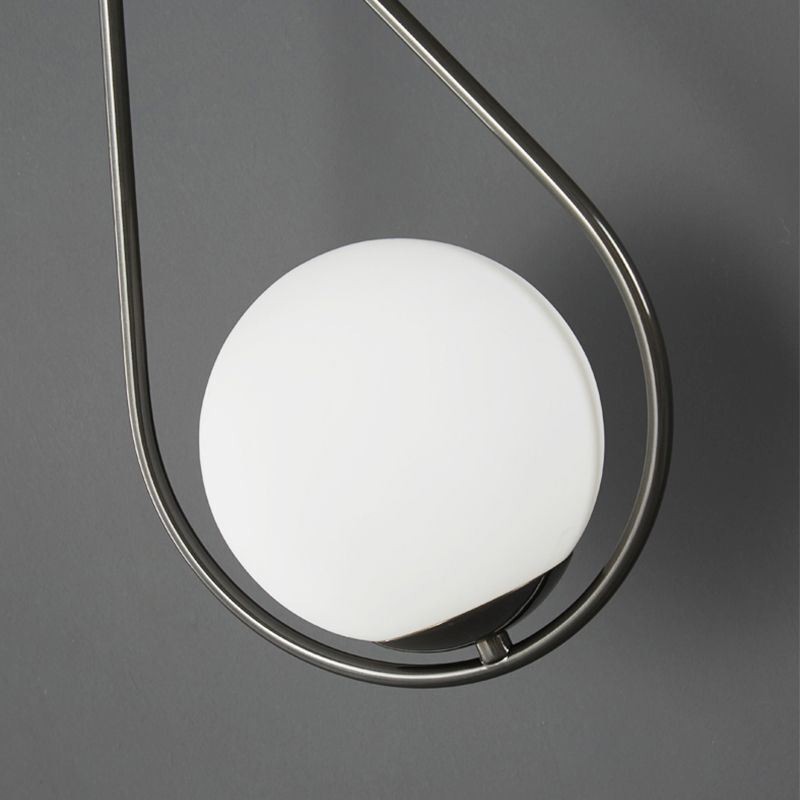 Modern Globe Wall Sconce Glass Wall Light Black Water Drop Wall Light