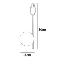 Modern Globe Wall Sconce Brushed Gold Glass Wall Light