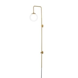 Modern Globe Wall Sconce Brushed Gold Glass Wall Light