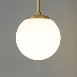 Modern Globe Wall Sconce Brushed Gold Glass Wall Light