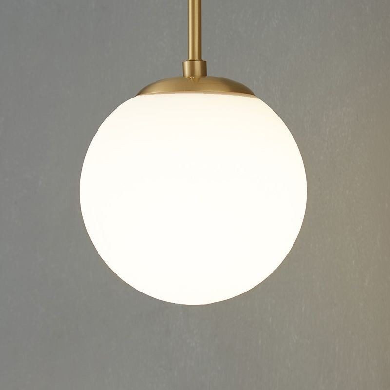 Modern Globe Wall Sconce Brushed Gold Glass Wall Light