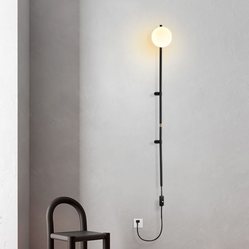 Globe Wall Sconce Lighting Mid Century Magic Bean Wall Lamp With Plug