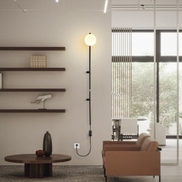 Globe Wall Sconce Lighting Mid Century Magic Bean Wall Lamp With Plug