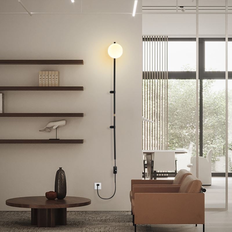 Globe Wall Sconce Lighting Mid Century Magic Bean Wall Lamp With Plug