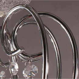 Traditional Classic Crystal Chrome Metal Chandelier