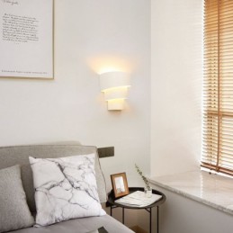Modern Minimalist Wall Lamp Spiral Cake Sconce Light Bedside