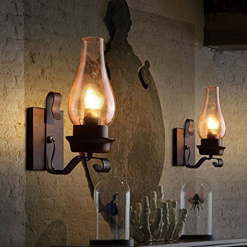 Vintage Wrought Iron Wall Lamp Single Light Sconce Lighting