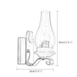 Vintage Wrought Iron Wall Lamp Single Light Sconce Lighting