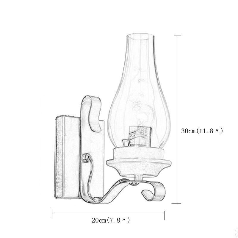 Vintage Wrought Iron Wall Lamp Single Light Sconce Lighting