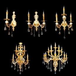 European Wall Lamp Luxurious Wall Sconce Crystal Drop Lamp Bedside Lighting
