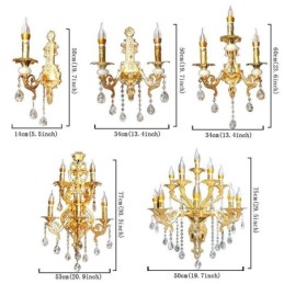 European Wall Lamp Luxurious Wall Sconce Crystal Drop Lamp Bedside Lighting