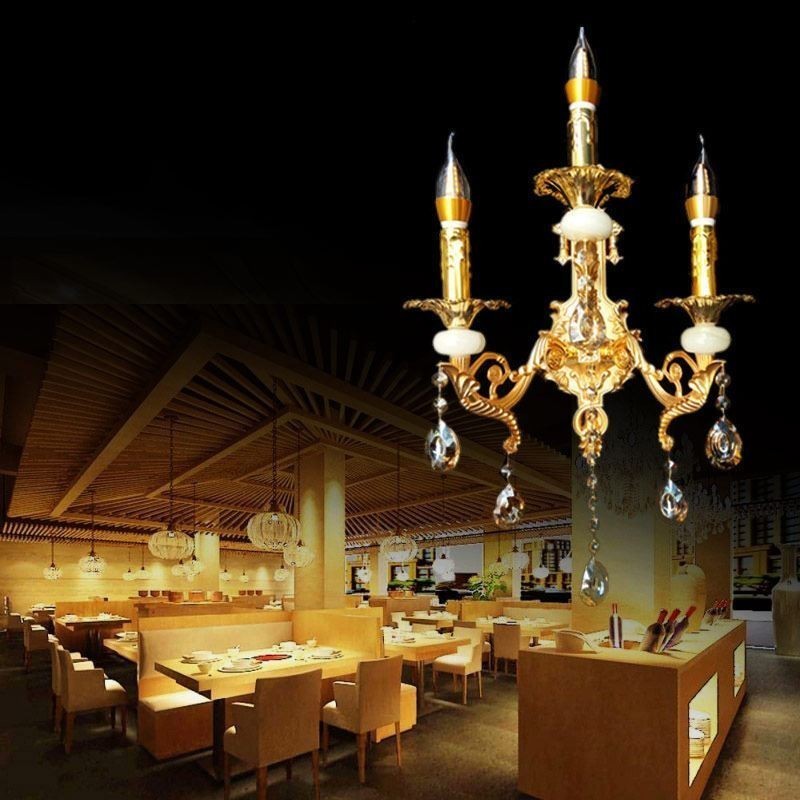 European Wall Lamp Luxurious Wall Sconce Crystal Drop Lamp Bedside Lighting