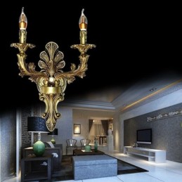 European Retro Wall Lamp Creative Double Home Lighting Wall Sconce Bedside Lighting