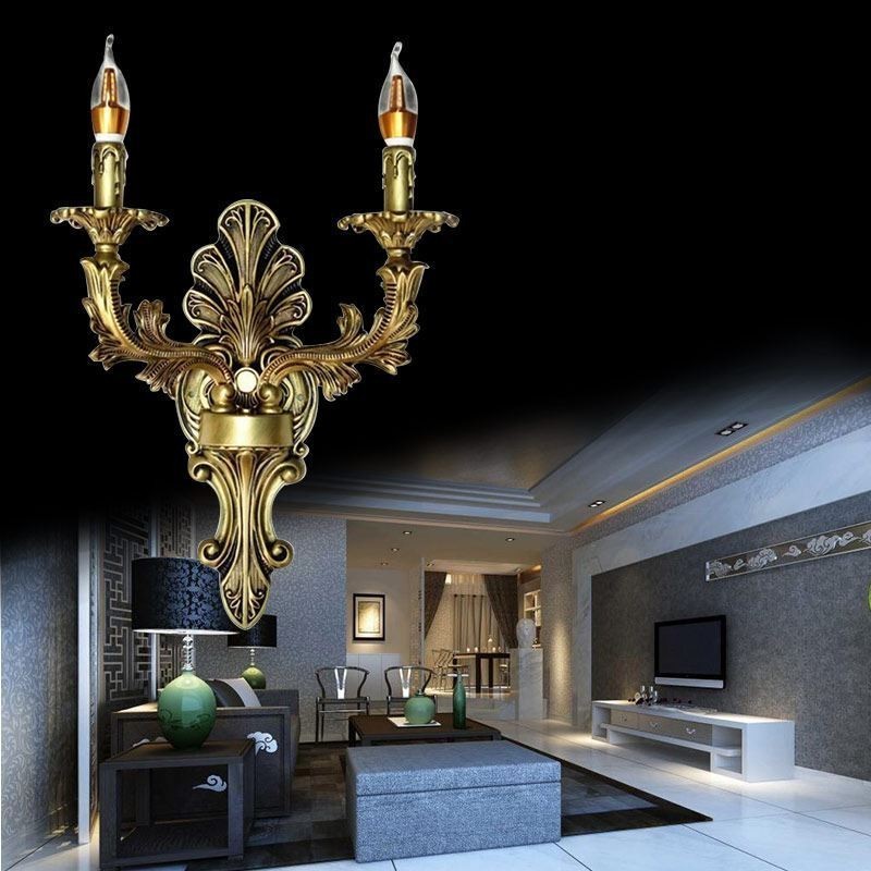 European Retro Wall Lamp Creative Double Home Lighting Wall Sconce Bedside Lighting