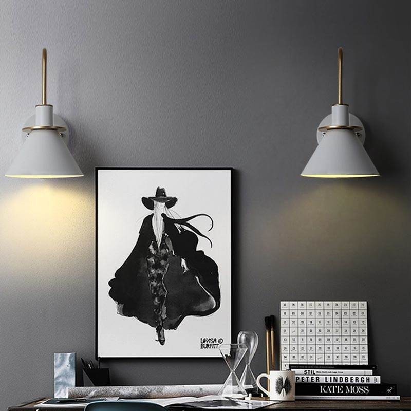 Nordic Wall Light Makron Style Wall Sconce Creative Mirror front Lamp Light