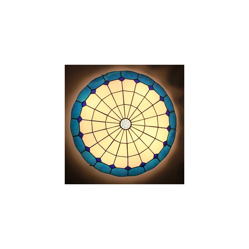 European Rural Creative Arts Stained Glass Absorb Dome Lamp Light