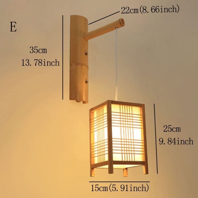 Woven Bamboo Wall Sconce Retro Chinese Wall Light Lighting