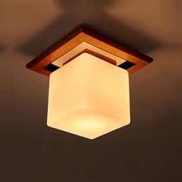 Flush Mount Mini Style Modern Contemporary Wood