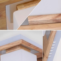 Flush Mount Mini Style Modern Contemporary Wood