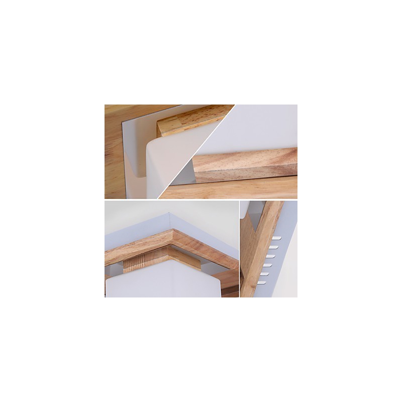 Flush Mount Mini Style Modern Contemporary Wood