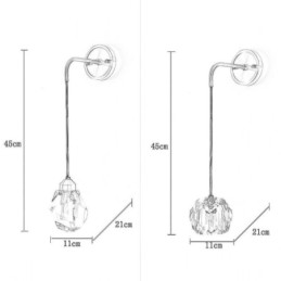 Modern Wall Light Creative Crystal Wall Sconce Lamp