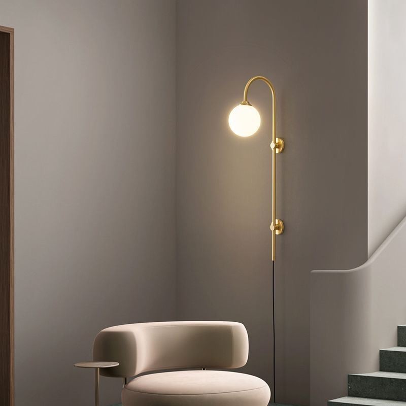 Modern Wall Sconce Brushed Gold Wall Light