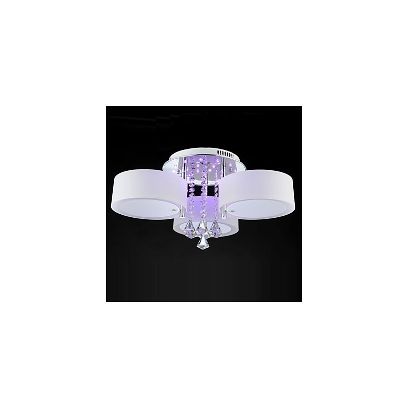 Remote Control Flush Mount Crystal Modern Contemporary