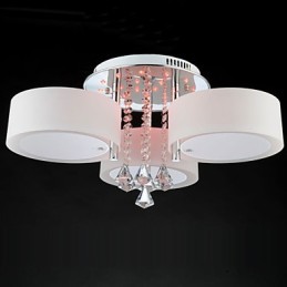 Remote Control Flush Mount Crystal Modern Contemporary