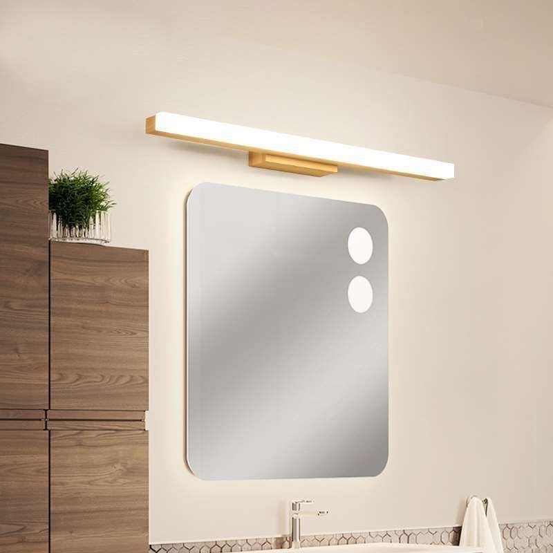 Mirror Light Solid Wood Wall Light Modern Sconce Wall Lamp