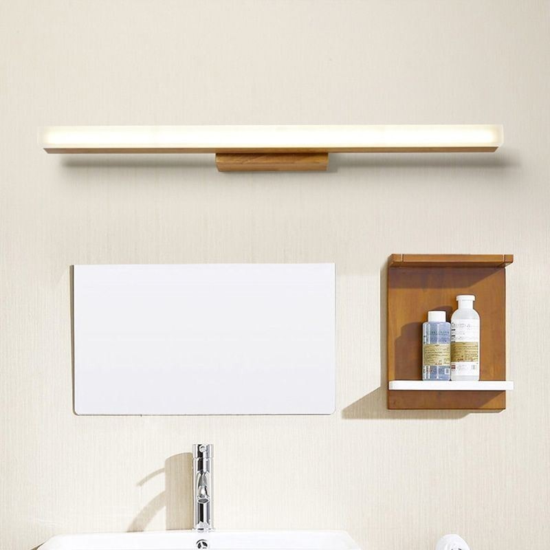 Mirror Light Solid Wood Wall Light Modern Sconce Wall Lamp