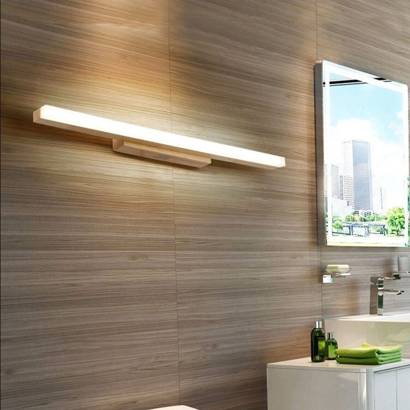 Mirror Light Solid Wood Wall Light Modern Sconce Wall Lamp